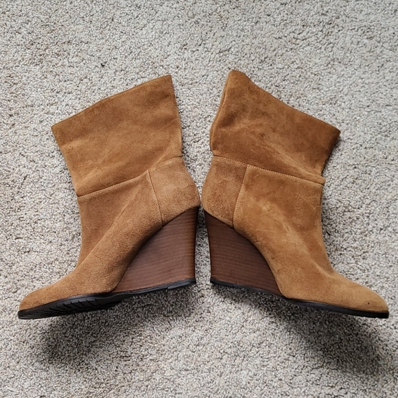 L.K. Bennett Zia Caramel Wedge Boot - Picture 3 of 9